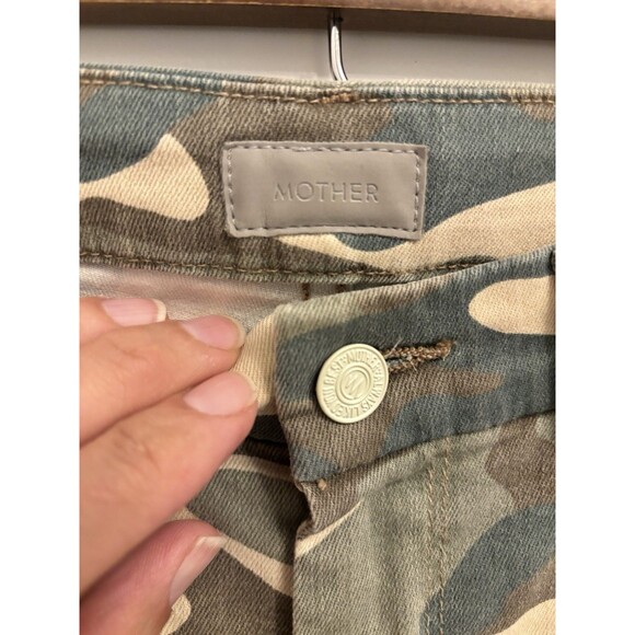 Mother Denim The High Waisted Looker Ankle Fray 24 EUC Camo denim high rise USA - Picture 5 of 11